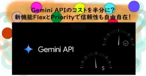 Gemini APIとPriorityの組み合わせに関するインフォグラフィック。