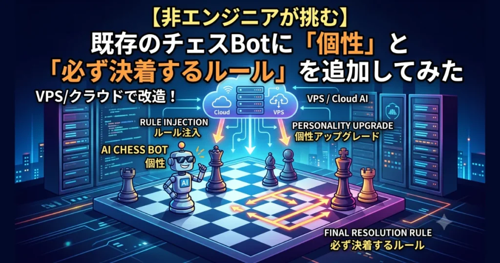 【非エンジニアが挑む】既存のチェスBotに「個性」と「必ず決着するルール」を追加してみたの構成