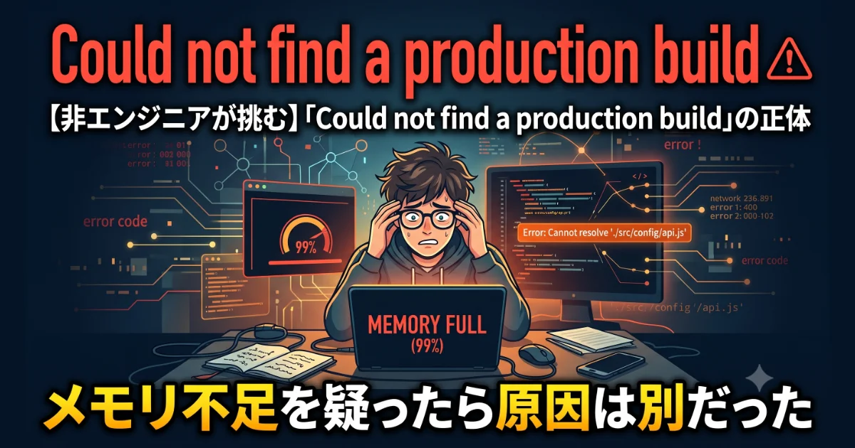 「Could not find a production build」の正体｜メモリ不足を疑ったら原因は別だったの構成
