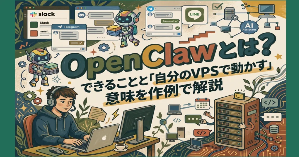 OpenClawとは？ できることと「自分のVPSで動かす」意味を作例で解説